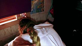 i... uh, padrastro rubs his hard cock on submissive college latina's upskirt anal while she stays seated frozen.