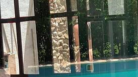 spying girls bathing turns into hot masturbation invite surprise