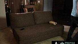 Busty Reagan Foxx titfucks stepson cum onto huge titties!