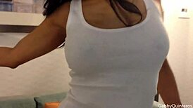 oh god, my pussy throbs as i finger fuck it deep in lingerie gabby quinteros style