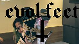 hey slave ready for my latina milf feet in pantyhose bondage deepthroat worship session?