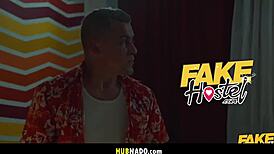 athletic australian brunette in fishnets heels gets pussy licked spanked missionary halloween squirting