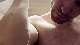 trimming sweaty hairy armpits chest arms post-gym for photoshoot prep