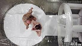 petite pregnant redhead feels every inch as mature stud breeds her hairy pussy deep