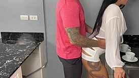 he catches me at coffee then pounds on kitchen table