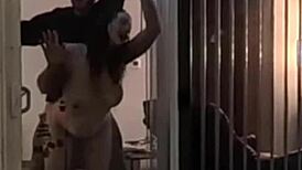 wife blows monster cock then takes creampie in christmas snow outdoors