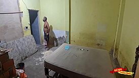 Skinny teen babysitter seduces worker for juicy anal doggystyle