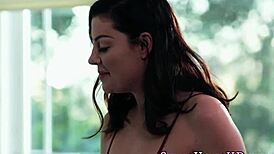 Petite teen milf lesbian group gets strapon banged fingering small tits