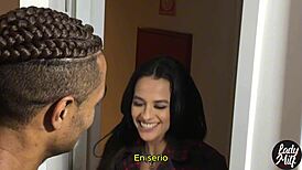 Skinny latina lures big dick neighbor home femdom handjob tattoo fuck