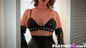 big tits latina la sirena 69 strips sexy leather lingerie posing perfect curvy body