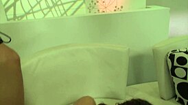 Sexy Busty Milf's Shaved Pussy Squirts Wild Riding Handsome Guy's Thick Cock Doggystyle