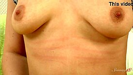 teen cutie trisha fingers toys her shaved pussy into slutty gaping