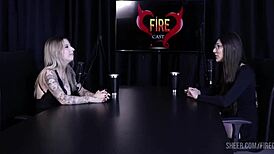 Melina Khalifa's sheer red fire cast debut revealed.