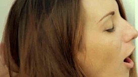 European babe teases huge cock before bed cumshot