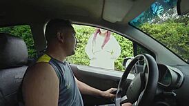 hot colombian melany latina and friends wash cars then ride huge cocks in wild orgy!