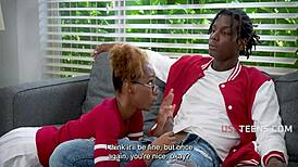 british tutor pounds moaning black teen duo lacey london in interracial frenzy