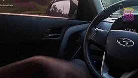 exlamatory raw huge cock public car fuck almost caught by cop husband cuckold humiliation!