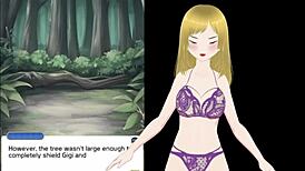 Forest Fox Girl's Big Tits Teased