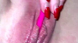 Stepson's Huge Dick Jumps with Vibrator While She Fucks Hard