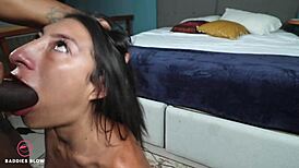 Luisa Sanchez DEEPTHROATS Monster BBC then gets FACIAL CUMSHOT