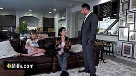 Beautiful Short Haired Milf Stepmom Teaches Teen Secret Blowjob Tricks