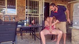 my friend's wife cheats licks my cock outdoor clothed cunilingus she's real cumslut