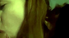 sexy russian teen slurps young man's throbbing cock