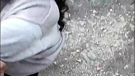 hot puta milf takes outdoor creampie and spanks on big ass