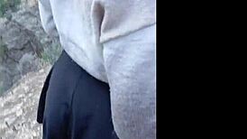hot puta milf takes outdoor creampie and spanks on big ass