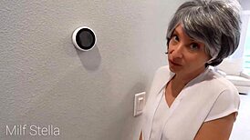 stepson caught peeping up gilf's short skirt now he fucks