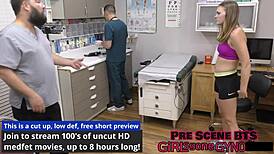 cheerleader tyler lynn spreads petite pussy tits in sports physical exam