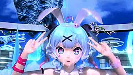 Hatsune Miku's Big Tits Nude Rabbit Hole Costume