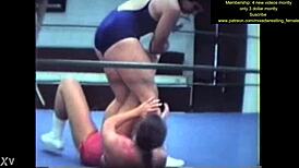 wanna see this mixed wrestling catfight get real intense?