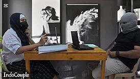 i finally caught real orgasm on cam during home office break fuck
