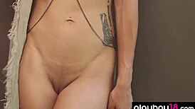 damn 😍 stunning ebony teen monster tits strip outdoor shaved pussy tease