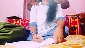 indian teen big boobs seduces neighbor uncle with dirty telugu talk in bedroom