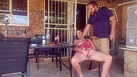 my friend's wife cheats licks my cock outdoor clothed cunilingus she's real cumslut