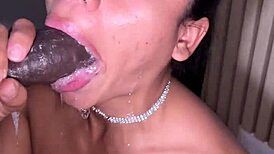 Amateur nysdel chokes on huge cock deepthroat but he cums too soon