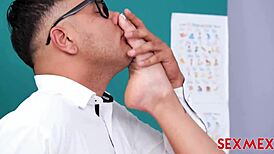 Funny guy pounds sexy teacher's big tits ass hard