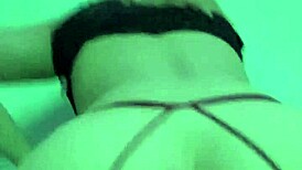 young latina sucks huge cock then rides it wildly until creampie explosion