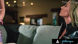 yo lexi lore check out this leashed petite blonde getting fisted hard by milf ariel x in garage