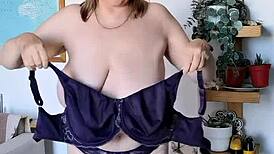 Mature Secretary in Stockings and Lingerie Seduces Shaved Pussy Boss in Homemade POV Roleplay