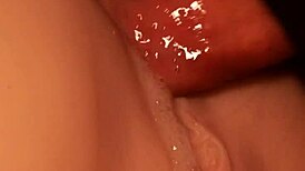Ass fuck this happy slut double penetration toy handjob close-up!