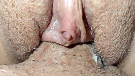 Wife's Juicy Big Pussy Cums Hard on Cock Creampie