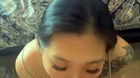 curvy asian homemade pov brunette teases licks balls deepthroats huge cock extra sloppy wet toppy