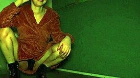 smoking hot heels spit fetish in dress voyeur!