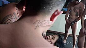 my first gangbang i gave ass pussy double penetration nonstop