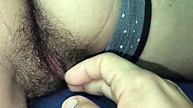 close inspection of my chubby latina student's juicy hairy pussy