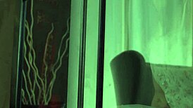 skinny gf catches her boyfriend jerking off bends over for raw doggystyle pounding