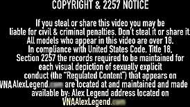 Alex legend fucks hairy big clit pussy bare after condom rip!